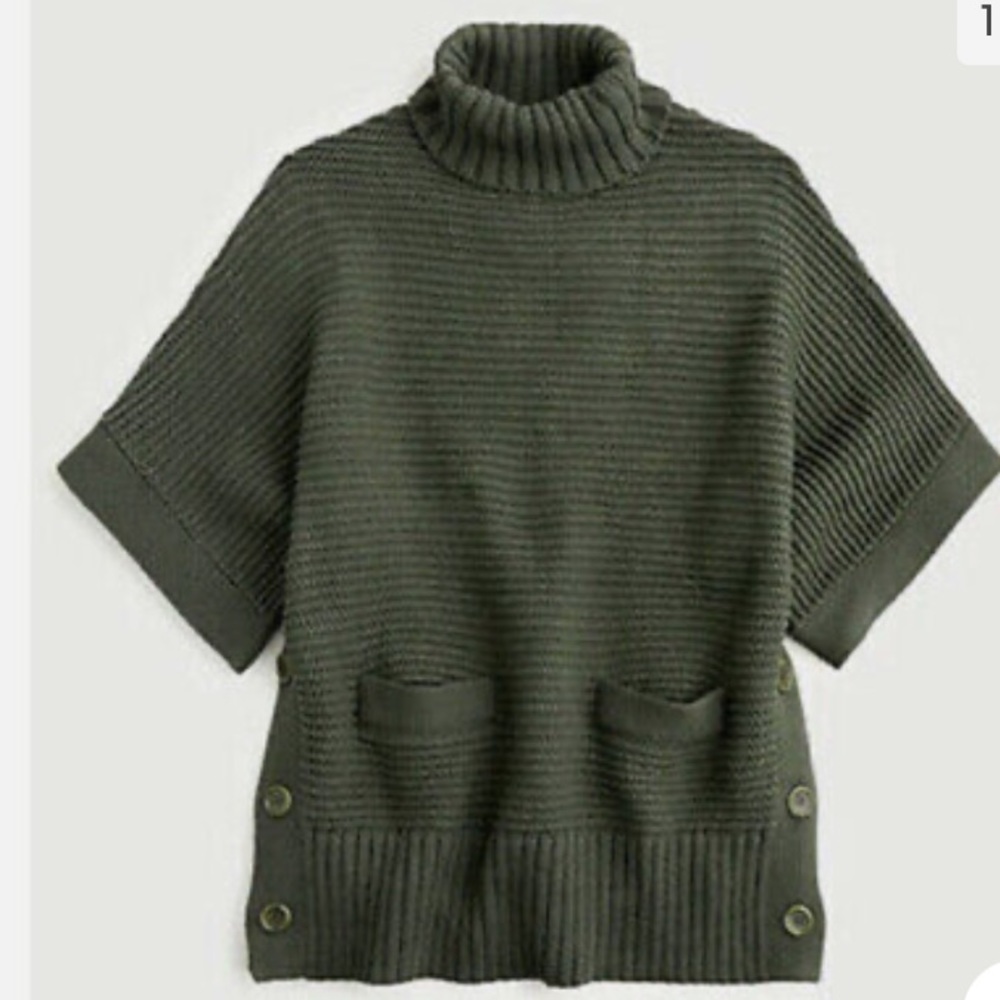 J Crew Turtleneck Sweater Poncho NWT